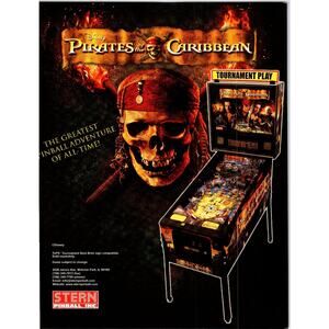 Stern Pirates of the Caribbean Pinball Machine FLYER Original Artwork Promo